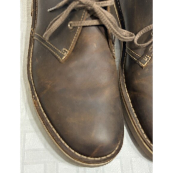 Clarks Collection Mens Size 12 M Brown Leather Classic Desert Chukka Boots shoe main image 13